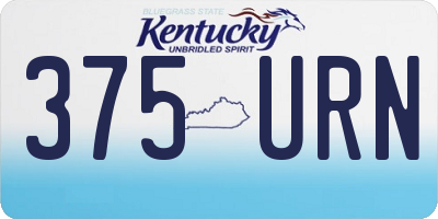 KY license plate 375URN