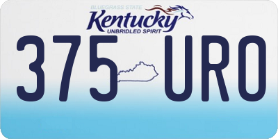 KY license plate 375URO