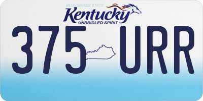 KY license plate 375URR