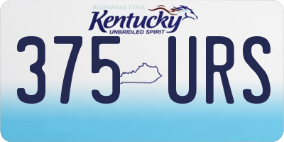 KY license plate 375URS