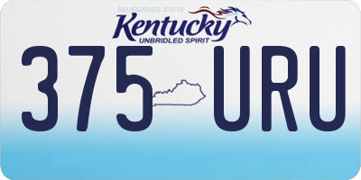 KY license plate 375URU