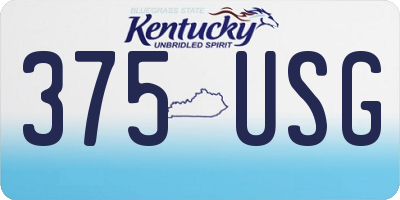 KY license plate 375USG