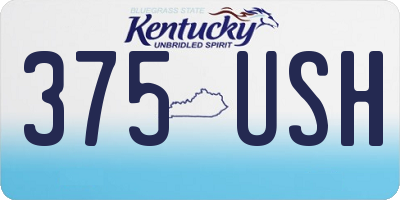KY license plate 375USH