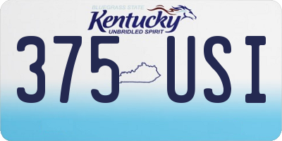 KY license plate 375USI