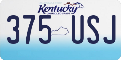 KY license plate 375USJ
