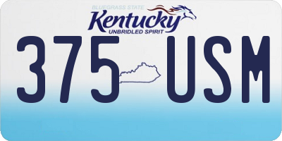 KY license plate 375USM