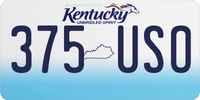 KY license plate 375USO