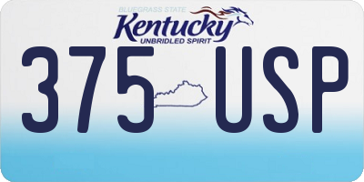 KY license plate 375USP