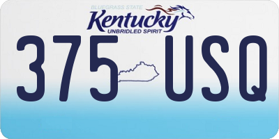 KY license plate 375USQ