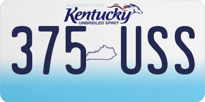KY license plate 375USS