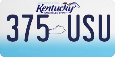 KY license plate 375USU