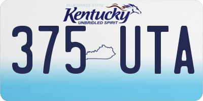 KY license plate 375UTA