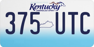 KY license plate 375UTC
