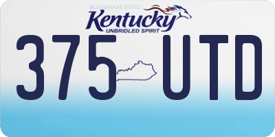KY license plate 375UTD