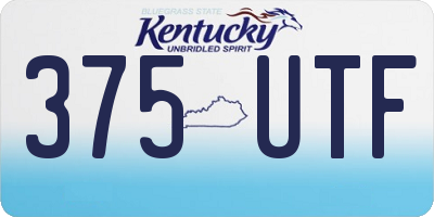 KY license plate 375UTF
