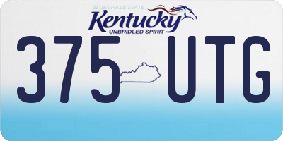 KY license plate 375UTG