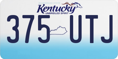 KY license plate 375UTJ