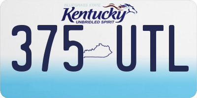 KY license plate 375UTL