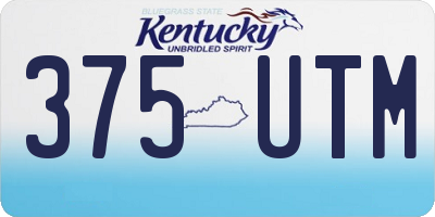 KY license plate 375UTM