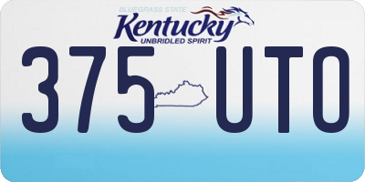 KY license plate 375UTO