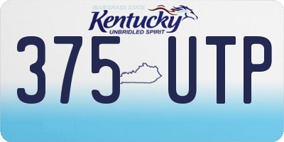 KY license plate 375UTP
