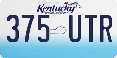 KY license plate 375UTR