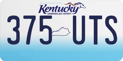 KY license plate 375UTS