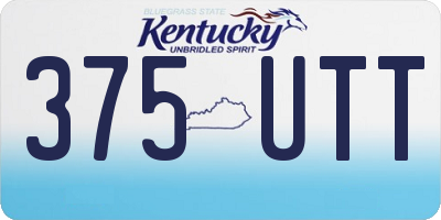 KY license plate 375UTT