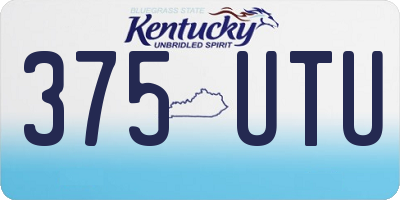 KY license plate 375UTU