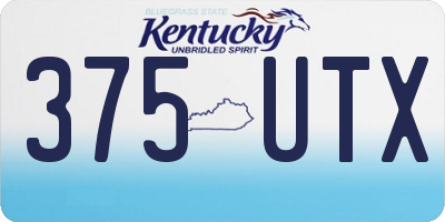 KY license plate 375UTX