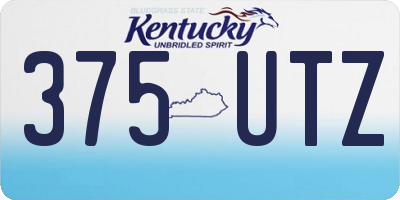 KY license plate 375UTZ
