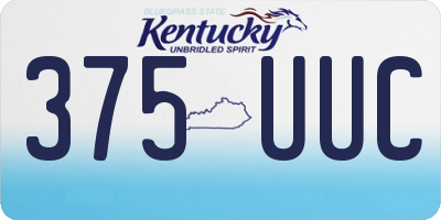 KY license plate 375UUC