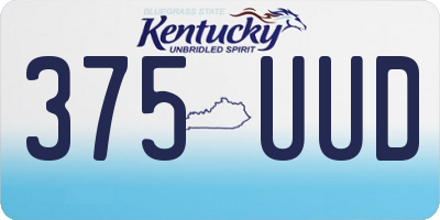 KY license plate 375UUD
