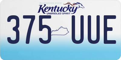 KY license plate 375UUE