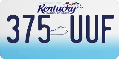 KY license plate 375UUF