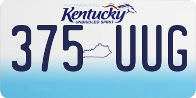 KY license plate 375UUG