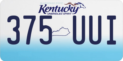 KY license plate 375UUI