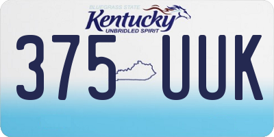 KY license plate 375UUK