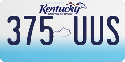KY license plate 375UUS