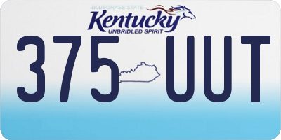 KY license plate 375UUT