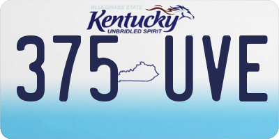 KY license plate 375UVE