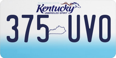 KY license plate 375UVO