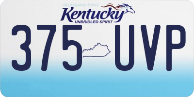 KY license plate 375UVP
