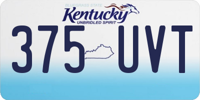 KY license plate 375UVT
