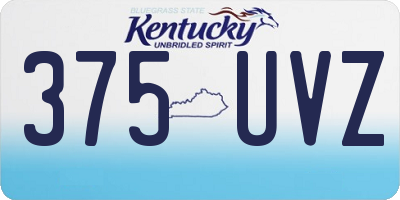 KY license plate 375UVZ