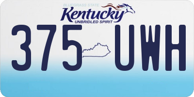 KY license plate 375UWH