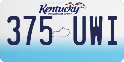 KY license plate 375UWI