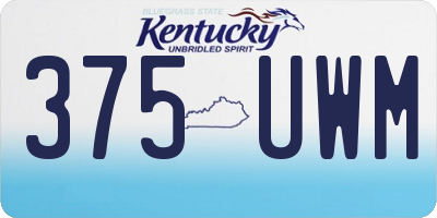 KY license plate 375UWM