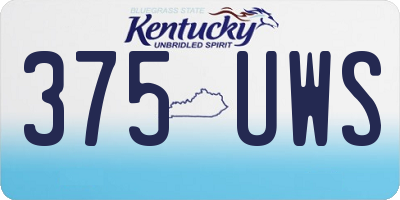 KY license plate 375UWS