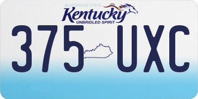 KY license plate 375UXC